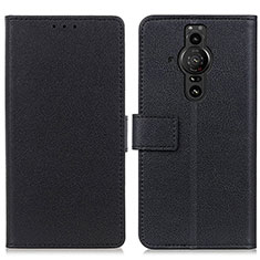 Handytasche Stand Schutzhülle Flip Leder Hülle M08L für Sony Xperia PRO-I Schwarz