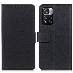 Handytasche Stand Schutzhülle Flip Leder Hülle M08L für Xiaomi Mi 11i 5G (2022) Schwarz