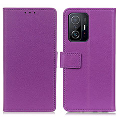 Handytasche Stand Schutzhülle Flip Leder Hülle M08L für Xiaomi Mi 11T 5G Violett