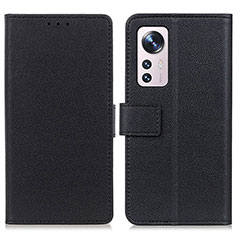 Handytasche Stand Schutzhülle Flip Leder Hülle M08L für Xiaomi Mi 12S 5G Schwarz