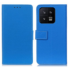 Handytasche Stand Schutzhülle Flip Leder Hülle M08L für Xiaomi Mi 13 5G Blau