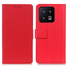 Handytasche Stand Schutzhülle Flip Leder Hülle M08L für Xiaomi Mi 13 5G Rot