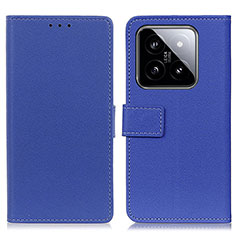 Handytasche Stand Schutzhülle Flip Leder Hülle M08L für Xiaomi Mi 14 5G Blau