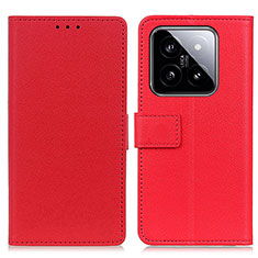 Handytasche Stand Schutzhülle Flip Leder Hülle M08L für Xiaomi Mi 14 5G Rot