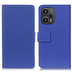 Handytasche Stand Schutzhülle Flip Leder Hülle M08L für Xiaomi Poco F5 5G Blau