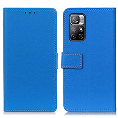 Handytasche Stand Schutzhülle Flip Leder Hülle M08L für Xiaomi Poco M4 Pro 5G Blau