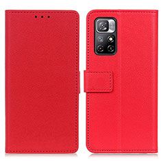 Handytasche Stand Schutzhülle Flip Leder Hülle M08L für Xiaomi Poco M4 Pro 5G Rot