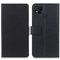 Handytasche Stand Schutzhülle Flip Leder Hülle M08L für Xiaomi Redmi 9 India Schwarz