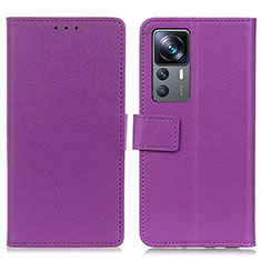 Handytasche Stand Schutzhülle Flip Leder Hülle M08L für Xiaomi Redmi K50 Ultra 5G Violett