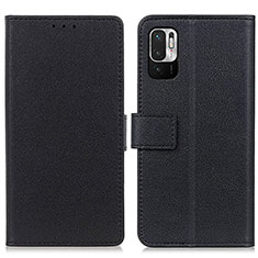 Handytasche Stand Schutzhülle Flip Leder Hülle M08L für Xiaomi Redmi Note 10 JE 5G Schwarz