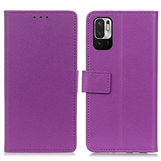 Handytasche Stand Schutzhülle Flip Leder Hülle M08L für Xiaomi Redmi Note 10 JE 5G Violett