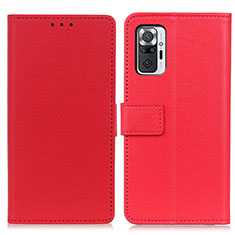 Handytasche Stand Schutzhülle Flip Leder Hülle M08L für Xiaomi Redmi Note 10 Pro 4G Rot