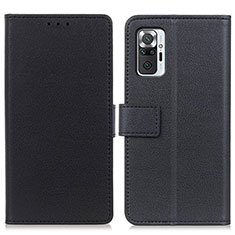 Handytasche Stand Schutzhülle Flip Leder Hülle M08L für Xiaomi Redmi Note 10 Pro 4G Schwarz