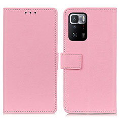 Handytasche Stand Schutzhülle Flip Leder Hülle M08L für Xiaomi Redmi Note 10 Pro 5G Rosa