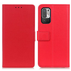 Handytasche Stand Schutzhülle Flip Leder Hülle M08L für Xiaomi Redmi Note 10T 5G Rot