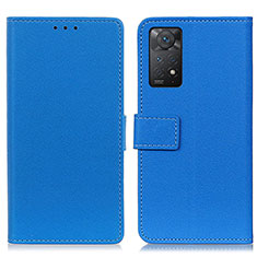 Handytasche Stand Schutzhülle Flip Leder Hülle M08L für Xiaomi Redmi Note 11 Pro 4G Blau