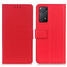 Handytasche Stand Schutzhülle Flip Leder Hülle M08L für Xiaomi Redmi Note 11 Pro 4G Rot