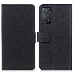 Handytasche Stand Schutzhülle Flip Leder Hülle M08L für Xiaomi Redmi Note 11 Pro 5G Schwarz