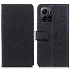 Handytasche Stand Schutzhülle Flip Leder Hülle M08L für Xiaomi Redmi Note 12 4G Schwarz