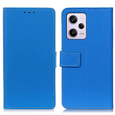 Handytasche Stand Schutzhülle Flip Leder Hülle M08L für Xiaomi Redmi Note 12 Pro 5G Blau