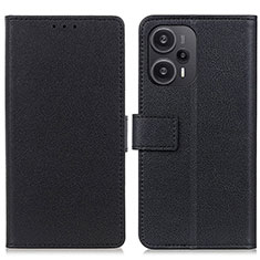 Handytasche Stand Schutzhülle Flip Leder Hülle M08L für Xiaomi Redmi Note 12 Turbo 5G Schwarz