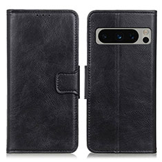 Handytasche Stand Schutzhülle Flip Leder Hülle M09L für Google Pixel 8 Pro 5G Schwarz