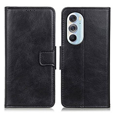 Handytasche Stand Schutzhülle Flip Leder Hülle M09L für Motorola Moto Edge Plus (2022) 5G Schwarz