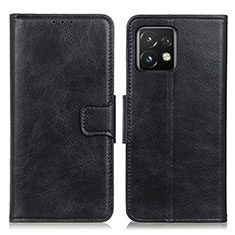 Handytasche Stand Schutzhülle Flip Leder Hülle M09L für Motorola Moto Edge Plus (2023) 5G Schwarz