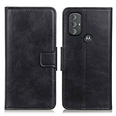 Handytasche Stand Schutzhülle Flip Leder Hülle M09L für Motorola Moto G Play (2023) Schwarz