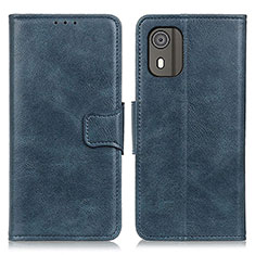 Handytasche Stand Schutzhülle Flip Leder Hülle M09L für Nokia C02 Blau