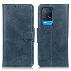 Handytasche Stand Schutzhülle Flip Leder Hülle M09L für Oppo A54 4G Blau