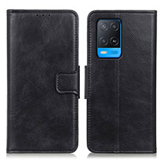 Handytasche Stand Schutzhülle Flip Leder Hülle M09L für Oppo A54 4G Schwarz