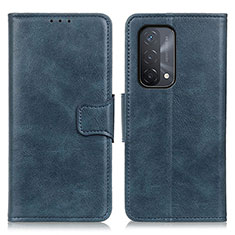 Handytasche Stand Schutzhülle Flip Leder Hülle M09L für Oppo A54 5G Blau