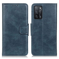 Handytasche Stand Schutzhülle Flip Leder Hülle M09L für Oppo A55 5G Blau