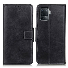 Handytasche Stand Schutzhülle Flip Leder Hülle M09L für Oppo A94 4G Schwarz