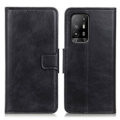 Handytasche Stand Schutzhülle Flip Leder Hülle M09L für Oppo A94 5G Schwarz