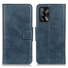 Handytasche Stand Schutzhülle Flip Leder Hülle M09L für Oppo F19 Blau