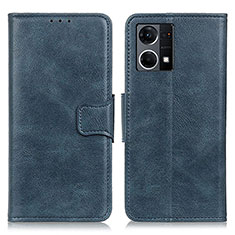 Handytasche Stand Schutzhülle Flip Leder Hülle M09L für Oppo F21 Pro 4G Blau