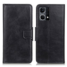 Handytasche Stand Schutzhülle Flip Leder Hülle M09L für Oppo F21 Pro 4G Schwarz