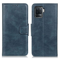 Handytasche Stand Schutzhülle Flip Leder Hülle M09L für Oppo Reno5 F Blau