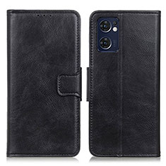 Handytasche Stand Schutzhülle Flip Leder Hülle M09L für Oppo Reno7 5G Schwarz