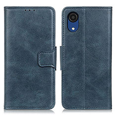 Handytasche Stand Schutzhülle Flip Leder Hülle M09L für Samsung Galaxy A03 Core Blau