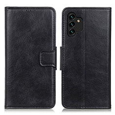 Handytasche Stand Schutzhülle Flip Leder Hülle M09L für Samsung Galaxy A04s Schwarz