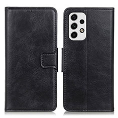 Handytasche Stand Schutzhülle Flip Leder Hülle M09L für Samsung Galaxy A23 4G Schwarz