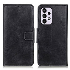 Handytasche Stand Schutzhülle Flip Leder Hülle M09L für Samsung Galaxy A33 5G Schwarz