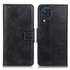 Handytasche Stand Schutzhülle Flip Leder Hülle M09L für Samsung Galaxy M32 4G Schwarz