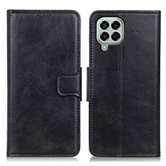 Handytasche Stand Schutzhülle Flip Leder Hülle M09L für Samsung Galaxy M33 5G Schwarz