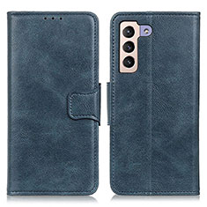 Handytasche Stand Schutzhülle Flip Leder Hülle M09L für Samsung Galaxy S21 FE 5G Blau