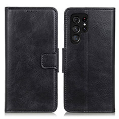 Handytasche Stand Schutzhülle Flip Leder Hülle M09L für Samsung Galaxy S21 Ultra 5G Schwarz