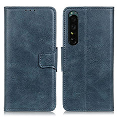 Handytasche Stand Schutzhülle Flip Leder Hülle M09L für Sony Xperia 1 IV Blau